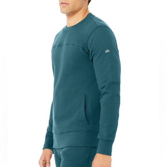 Alo Yoga Men’s Base Sweatshirt - Mineral Blue - Picture 4 of 10